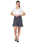 Everelle Regular Fashion Daily Causal Wear Cotton Material Solid Gray Shorts 