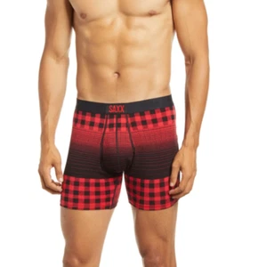 Men's Saxx Quest Red Boxer Briefs L63208 Size Small - Picture 1 of 3