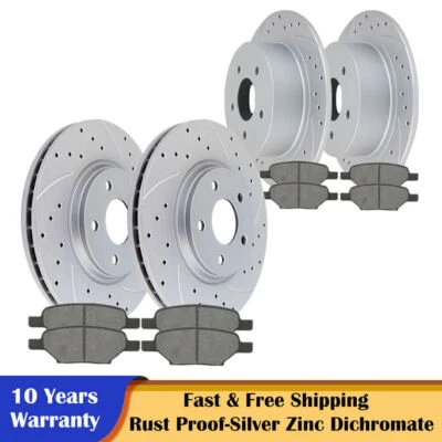 Front Rear Brake Rotors and Ceramic Pads for Chevy Cobalt Malibu HHR Pontiac G6 - Image 1 of 4