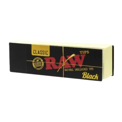 RAW Black Classic Tips Ungebleichte Filtertips 50 Tips pro Heft Original