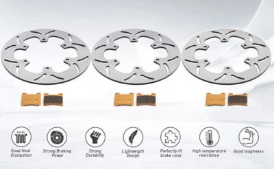 Rotores de freno traseros delanteros redondos FJ1200 FJ1100 + pastillas para Yamaha Vmax 1200 VMX1200 Foto 1 de 4