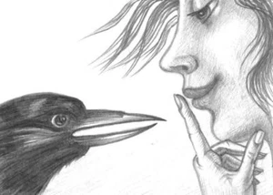 IMPRESIÓN ACEO DE DIBUJO PINTURA CUERVO CUERVO WICCA GÓTICO FOLK BRUJA HALLOWEEN ARTE - Imagen 1 de 1