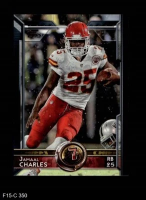 2015 Topps #350 Jamaal Charles Topp 60 Chiefs Texas 8 - NM/MT - Image 1 of 2
