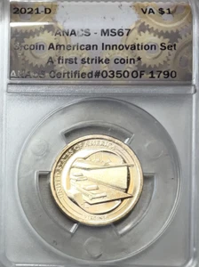2021 P,D,S American Innovation Dollar Coins 3 coin set PR70 MS67 ANACS Unc (#350 - Picture 1 of 7
