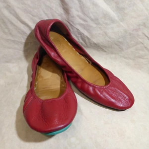 🩰 Corbatas de Gavrieli Plegables Ballet Planas Talla 9 M Cardenal Rojo Cuero Italiano - Imagen 1 de 19