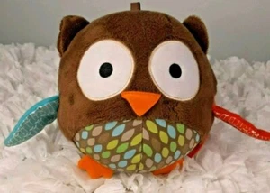 Skip Hop Round Baby Chime Ball Owl Plush 6” Crinkle Ears - Picture 1 of 3