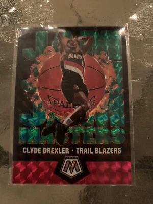 2019-20 Panini Mosaic Clyde Drexler Jam Masters Green Prizm Mosaic Blazers - Image 1 of 2