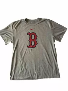 Boston Red Sox Men's XL Nike Tee Dri Fit S/S Gray MLB Baseball Shirt EUC - Picture 1 of 7