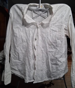 Talbots Blouse Top Women's Size 14 Petite Floral Button Up Long Sleeve - Picture 1 of 8