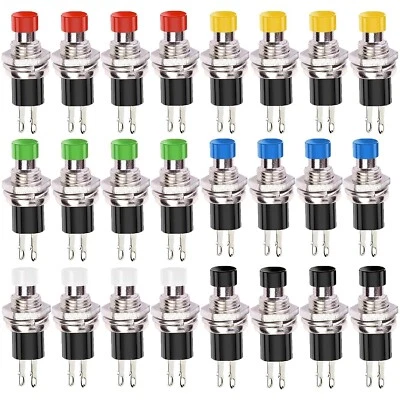 24Pcs SPS-110 AC 1A 250V Momentary Mini Push Button Switch Copper Foot 7mm - Image 1 of 4