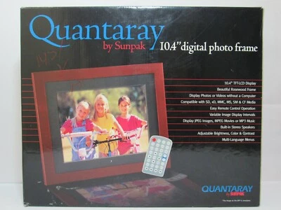 Quantaray by Sunpak 10.4" Digital Photo Frame rosewood New opened box - Image 1 of 4