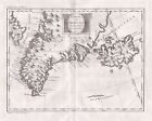 Kalaallit Nunaat Greenland Map Card Engraving Copperplate Bellin 1770