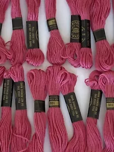 Vintage Royal Mouline Pink 6 Strand Floss Lot of 26 #109 Embroidery - Picture 1 of 4