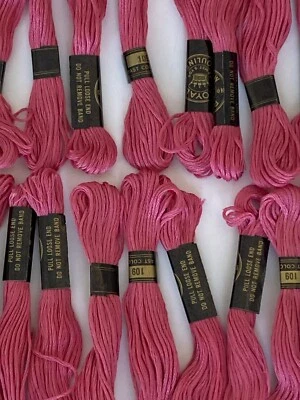 Vintage Royal Mouline Pink 6 Strand Floss Lot of 26 #109 Embroidery - Image 1 of 4