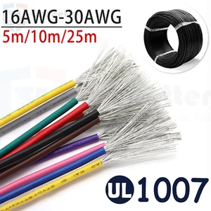 16/18/20 to 30AWG Electric Wire Multi-Strand Copper Soft Cable UL 1007 RoHS - Picture 1 of 21