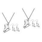  3 Pcs Skate Earring Necklace Alloy Men and Women Ice 3D Drop Earrings