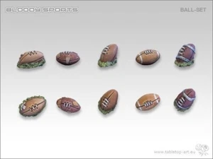 Bloody Set Palla Sportiva (10) Base Arte Tavolo Design Fantasy Football 28mm - Foto 1 di 2