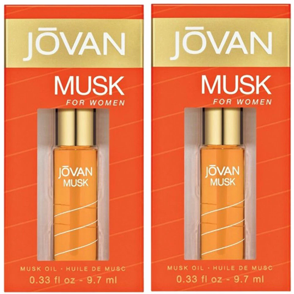 (Paquete de 2) NUEVO Jovan Musk Para Mujer Perfume Aceite de Almizcle Audazmente 0.33 OZ ea Foto 1 de 3