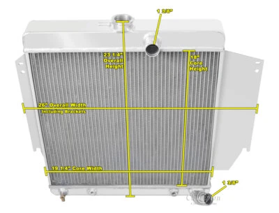 Radiador de 3 filas RN Champion para motor Plymouth Valiant Slant 6 1965 1966 #CC6566 Foto 1 de 4