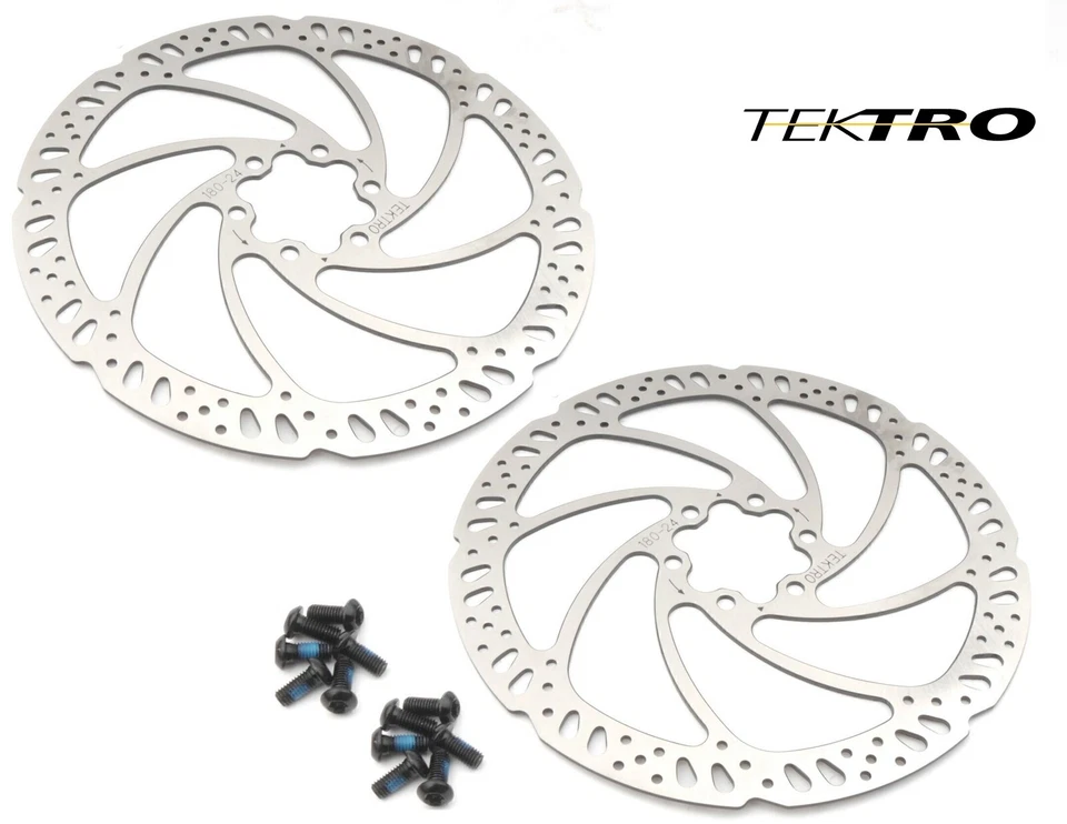 2 X TEKTRO BRAKE DISC ROTORS Bicycle bike Tektro 180mm disc rotors TR180-24 disc - image 1 of 1