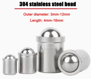 3-12mm Stainless Steel Ball Positioning Push Fit Bead Plunger Length 4mm - 16mm - Picture 1 of 19