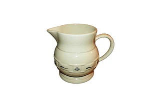Jarra de leche clásica LONGABERGER POTTERY azul tejida tradiciones - Imagen 1 de 6