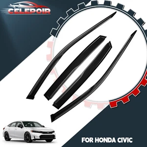 For 2022-2025 Honda Civic Sedan Mugen Style Window Visors Rain Guards Deflectors - Picture 1 of 15