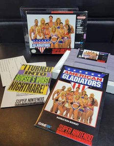 American Gladiators (SNES) - Super Nintendo Ent. 1993 MINT Condition (REAL CIB) - Picture 1 of 10