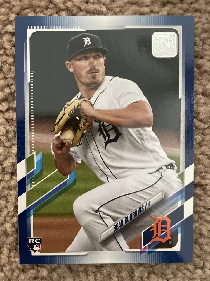 Beau Burrows 2021 Topps Series 1 #123 RC Walmart Royal Blue Parallel SP RARE - Image 1 of 1