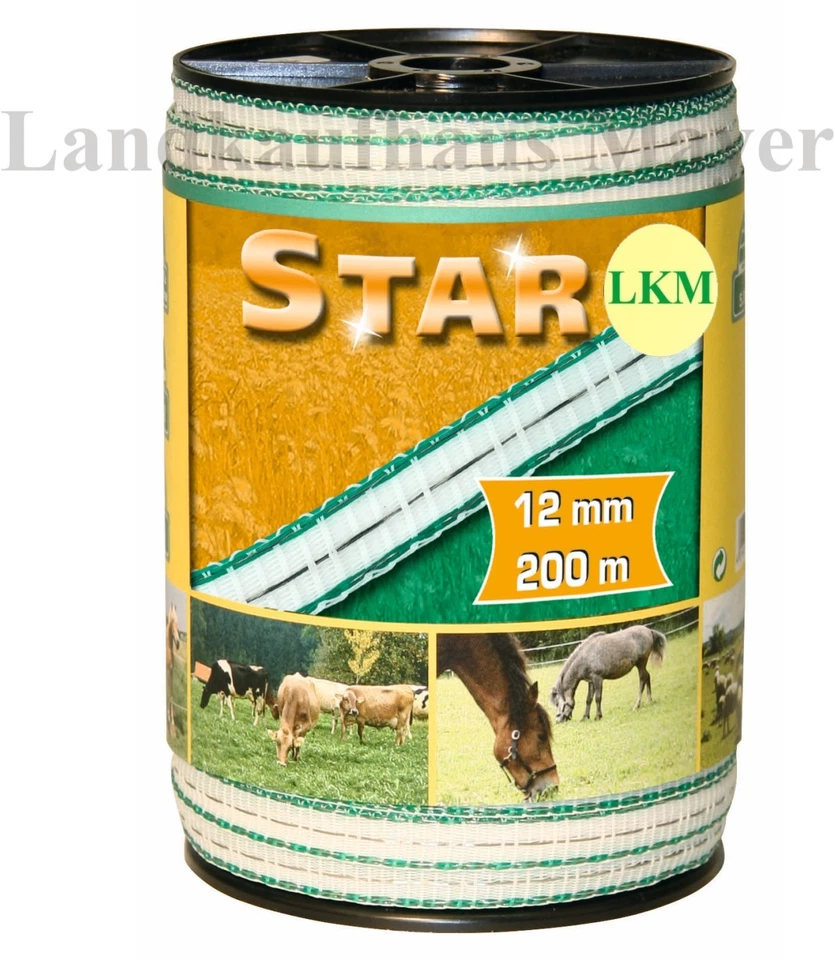 AKO Weidezaunband Star Classe Breitband mit Kupferleiter 200m