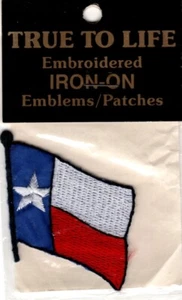 New & Sealed - Texas State Flag True To Life Iron-On Embroidered Patch Emblem - Picture 1 of 2
