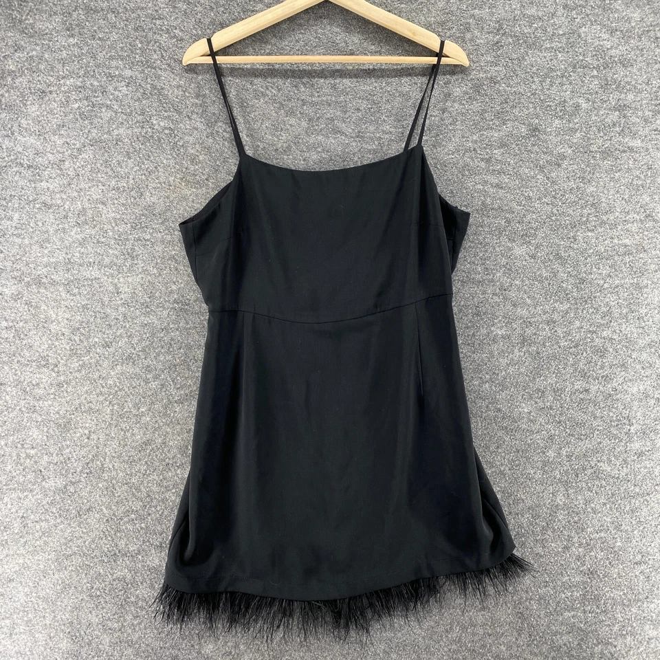 Платье женское Topshop 10 черное оболочка короткое без рукавов квадратный вырез повседневное однотонное - Изображение 1 из 4