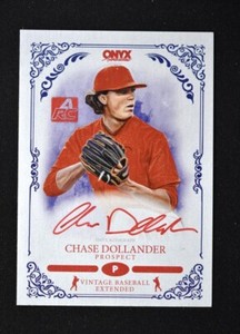 2022 Onyx Vintage Extended Auto Red Ink #VA-CD Chase Dollander /25 - Prospect