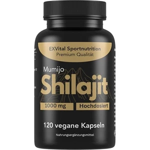 Mumijo Shilajit Kapseln, hochdosiert 1000mg von EXVital, Fulvin- und Huminsäuren - Bild 1 von 8