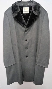 Abrigo de invierno London Fog vintage para hombre talla 48 ex largo forrado de piel sintética gris - Imagen 1 de 10