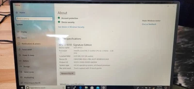 Dell XPS 13 9350 - i5-6200U, 8GB RAM, 256GB SSD, Touchscreen, Windows 10 - Image 1 of 4