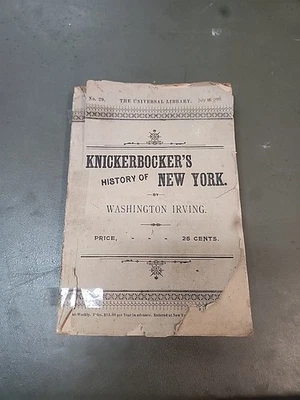 Knickerbocker's History Of New York July 16th 1892 Universal Library Irving - image 1 of 4