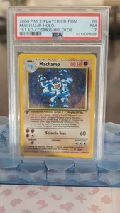 Machamp 1st Edition (Cosmos Holo) Pokémon 2-Player CD-ROM #8 PSA 7 - Picture 1 of 2