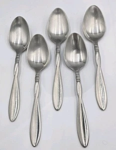 5 Oneida Stainless Steel Tablespoons 18/10 Nuance Discontinued Satin And Glossy  - Picture 1 of 7