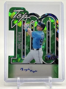 Top 100 Brayden Taylor #T-BT1 2025 hoja de metal troquelado de cristal verde automático/6 SSP - Imagen 1 de 4