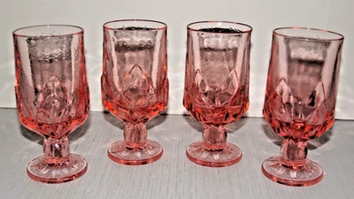 Tiffin Franciscan Lotus Cabaret Rosa De Colección Agua Vino 6.75” Cáliz - Juego de 4 Foto 1 de 4