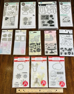 Huge Lot Metal Dies Stamps Sizzix Thinlits MORE Cuttlebug Spellbinders - Image 1 of 4