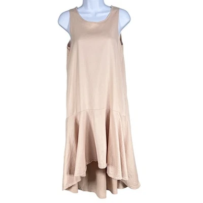 Anthropology Maeve XS Camillia Blush Dropwaist HiLow Dress Linen Blend Lagenlook - Image 1 of 4