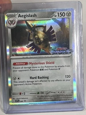 Aegislash SVP060 Black Star Promos Paradox Rift Prerelease Holo Pokémon 2023 - Image 1 of 2