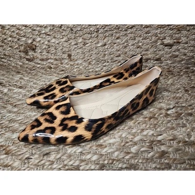Womens Ladies Fashion Pointy Toe Low Heel Flats Leopard Print Shoes CN-42, US 10 - Image 1 of 4