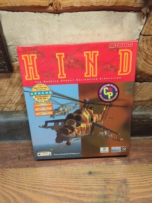HIND Russian Helicopter Combat Simulation (PC, 1995) CD-Rom MS-DOS Windows 95 - Image 1 of 4