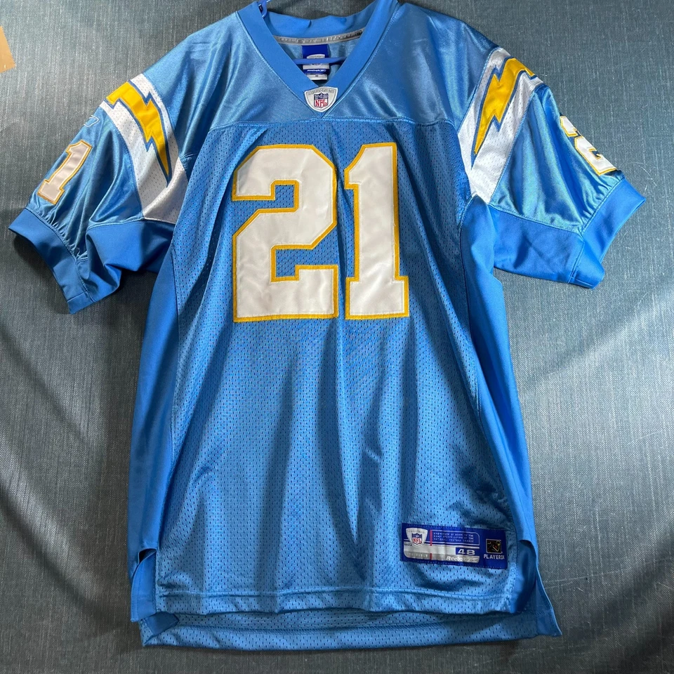 Camiseta deportiva para hombre Reebok NFL San Diego Chargers LaDainian Tomlinson 21 talla 48 azul Foto 1 de 4