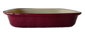 Pampered Chef Stoneware Oblong Baking Dish Cranberry 3.5 Quart 3.3 L #1133 - Picture 1 of 4