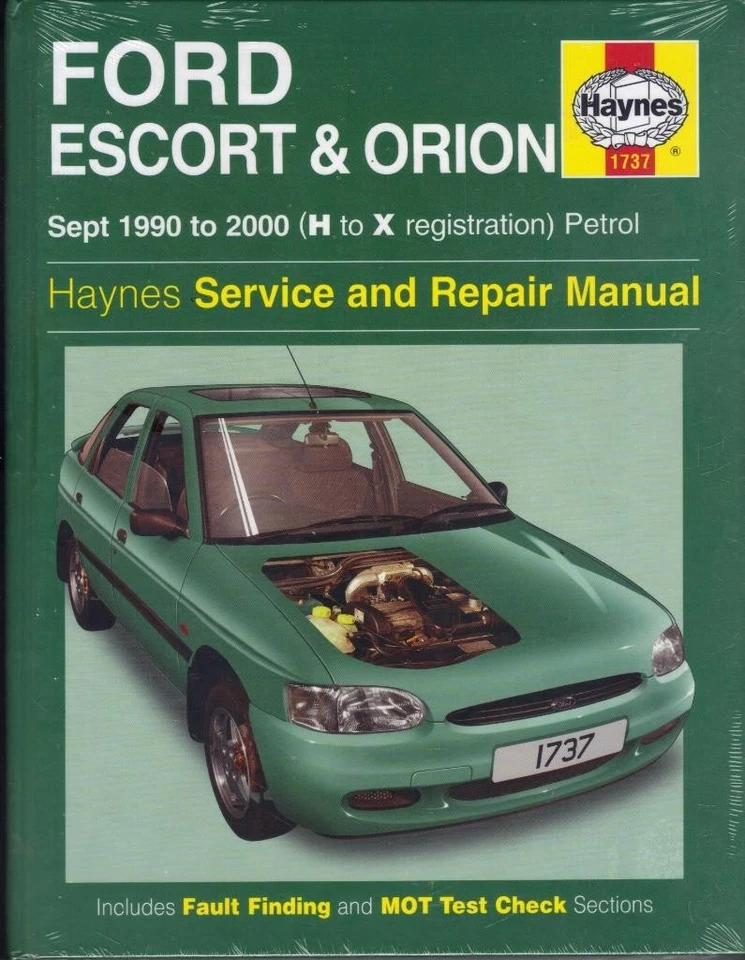 FORD ESCORT,LX,Si,GHIA,FLIGHT,FINESSE,ENCORE,CABRIOLET,HAYNES MANUAL 1990-2000 - Image 1 of 1