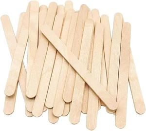 100 Stück Bastelsticks Eis Naturholz Eis am Stiel Bastelsticks 4,5 Zoll Länge - Bild 1 von 12
